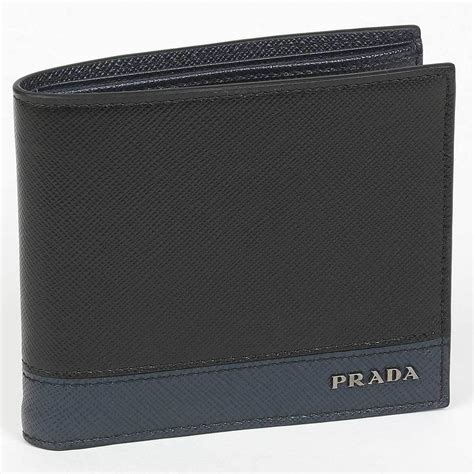 prada leather wallet mens|Prada wallet outlet.